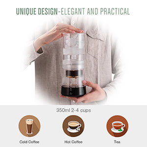 Soulhand Iced Coffee Maker Quick Brew Drip Coffee Maker with Adjustable  Dripper for Coffee and Tea
