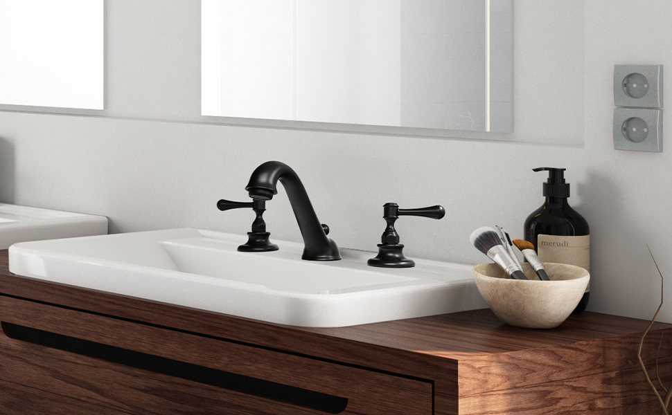 Kent Widespread Luxury Bathroom Faucet with Drain Assembly Made in USA