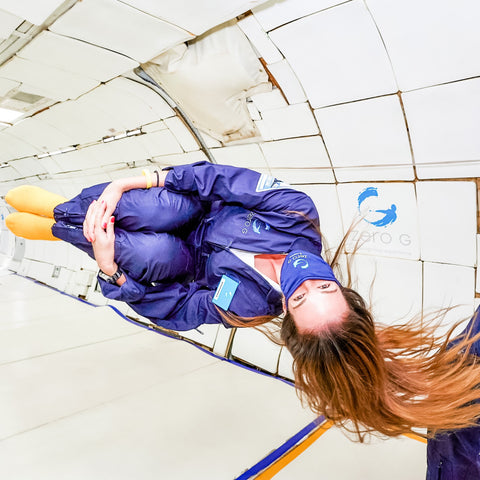 Dianna Klein, in space, wearing the Katherine Watch.