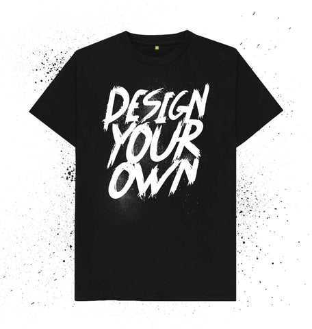 Mock up image of a Design Your Own DTG printed T-shirt