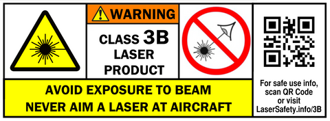 CLASS 3B LASER WARNING