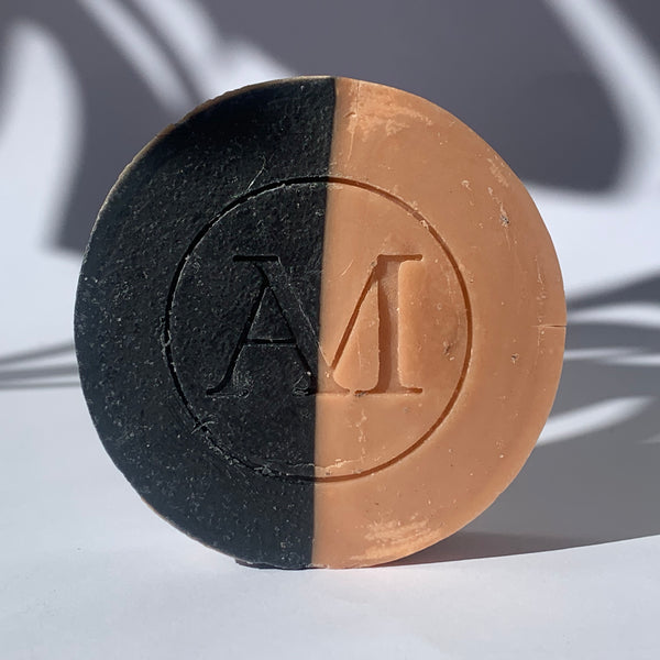 Neroli charcoal & red French clay cold-processed soap