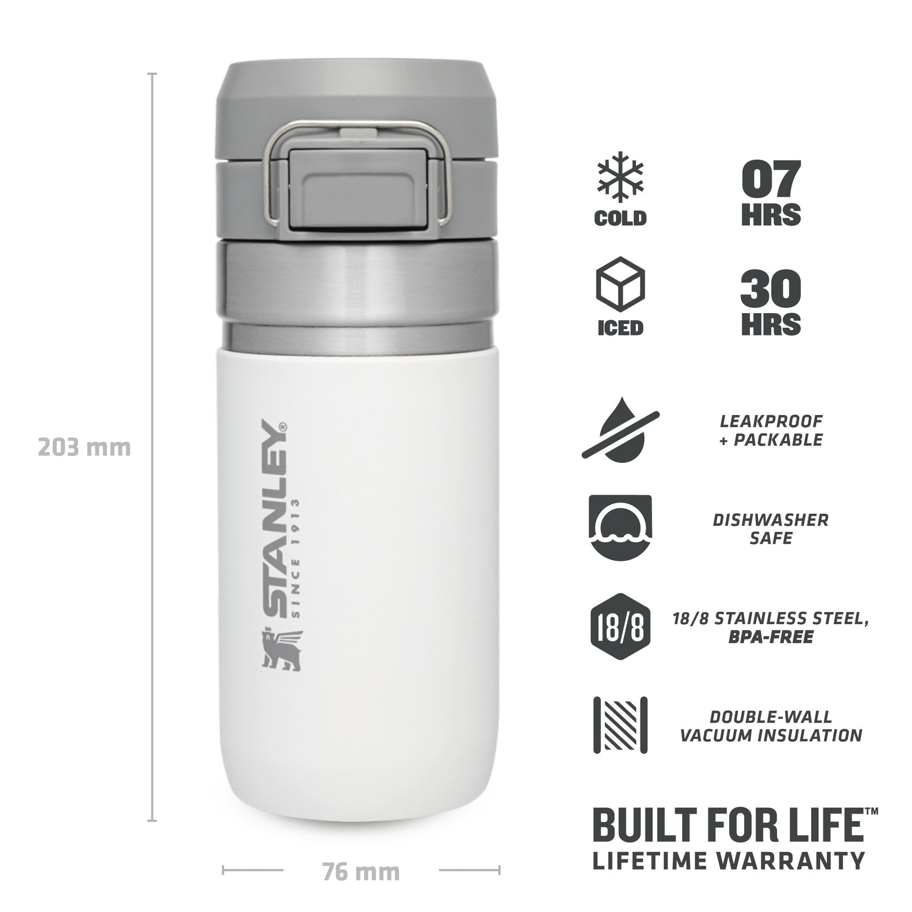 STANLEY] Stanley GO Vacuum Slim Bottle 370 ml Camping Supplies