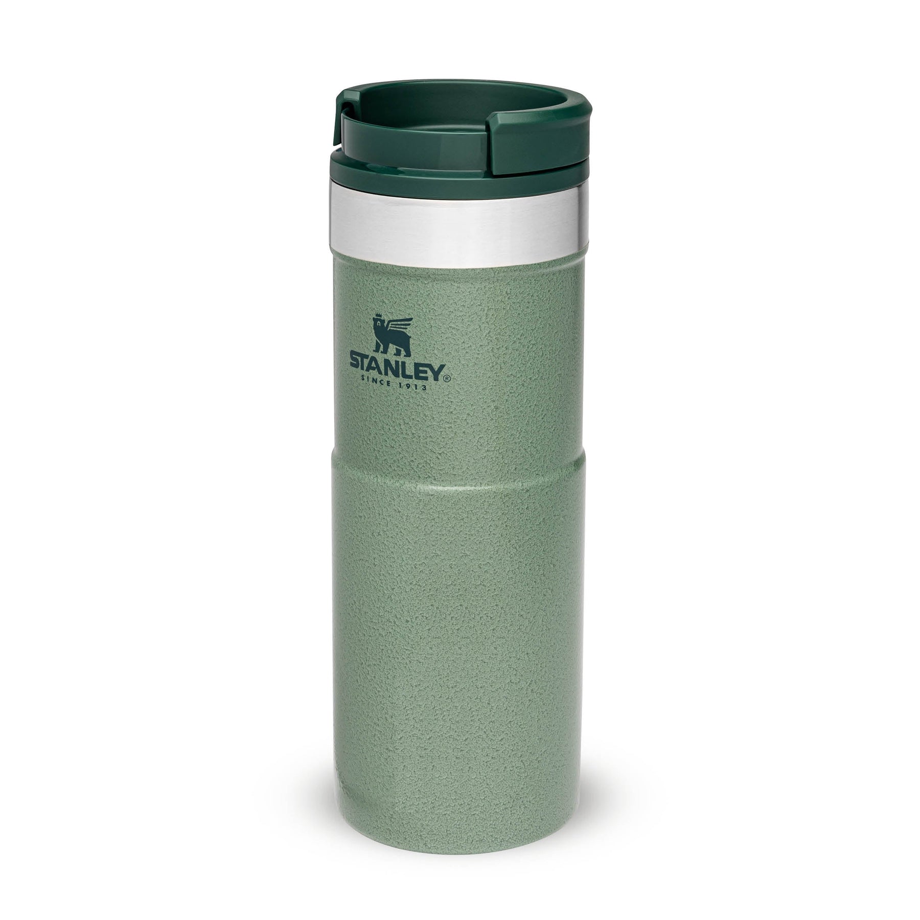 STANLEY 25 oz Hammertone Green Double Wall Vacuum Insulated Solid Print  Stainless Steel Water Bottle with Wide Mouth Lid 