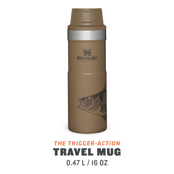 Stanley Classic Trigger Action Travel Mug 16 oz 0.47L Military Olive Drab  Green