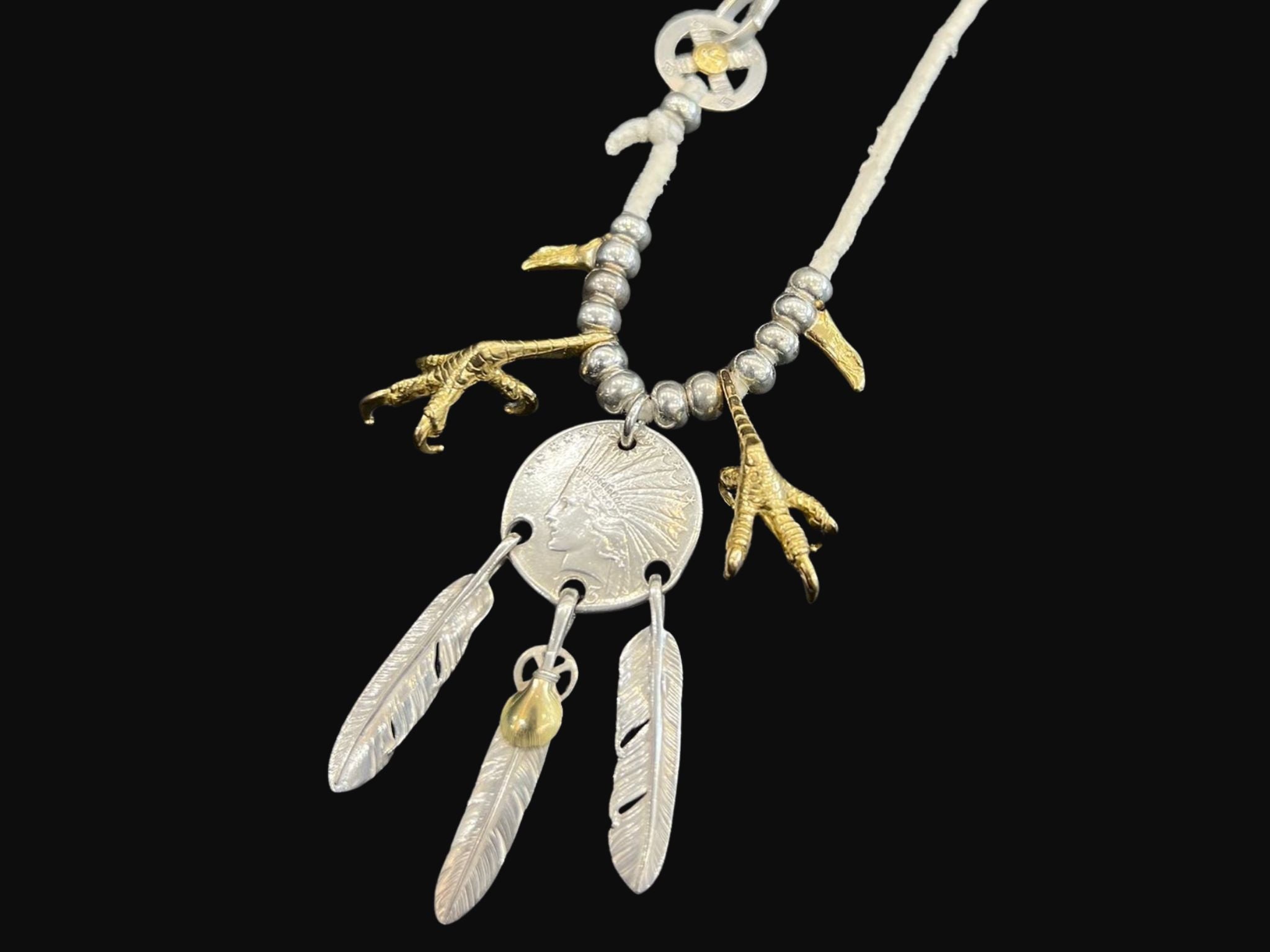 goro's |Three Hanging Feathers Pendant | DELTAone International 