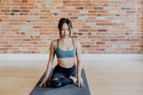 woman doing yoga