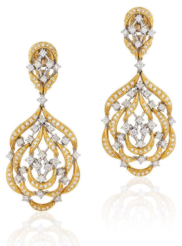 ANDREOLI - 18 karat gold and diamond earrings - Ethos of London ...