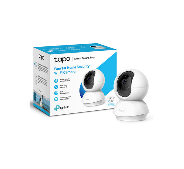 Tapo TAPO C210 3 Megapixel HD Network Camera - 30 ft Night Vision - H.264 -  2304 x 1296 Fixed Lens - CMOS - Alexa, Google Assistant Supported