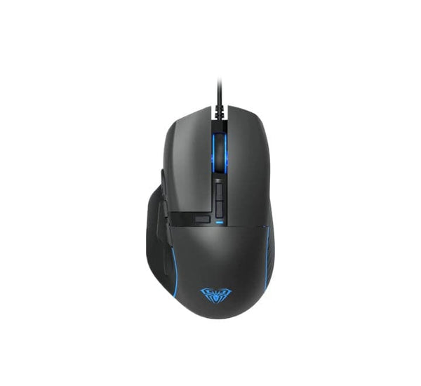 AULA H510 MMO/MOBA/FPS Souris de jeu avec boutons latéraux, rétroéclairage  RVB, 10 000 DPI réglable, souris d'ordinateur filaire USB, noir :  : Électronique