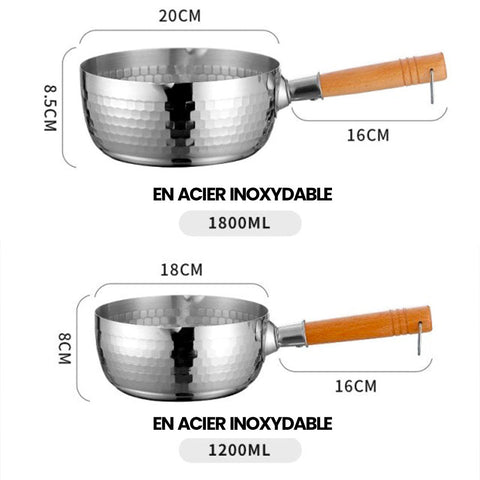 Fockety Casserole avec Couvercle, Casserole Japonaise antiadhésive