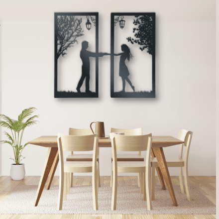 Love Set Two Panel Set - Metal Wall Art