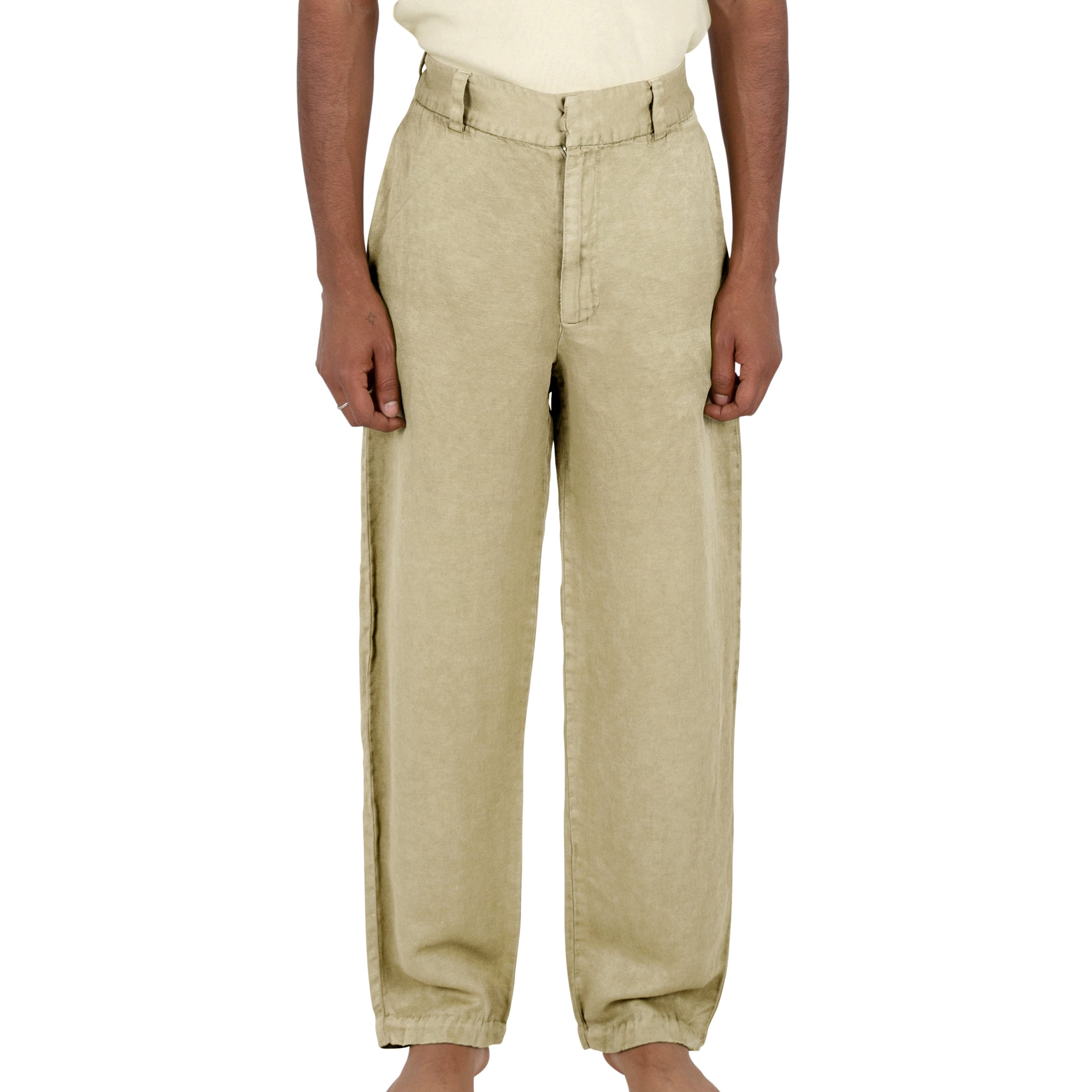 Silk Hemp Trouser - Algae Green