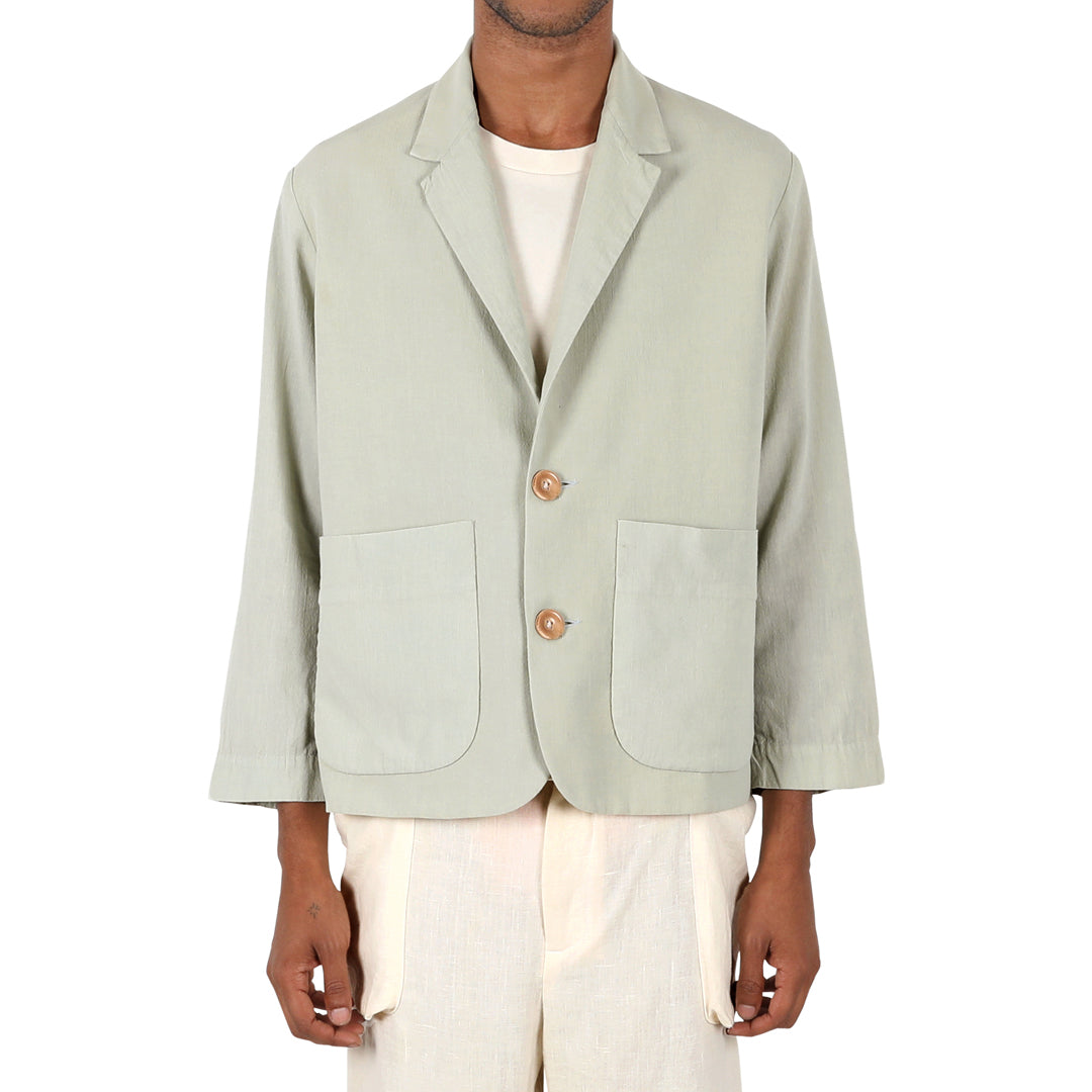 Sun Bleached Linen Ramie Blazer - Hand-Me-Down