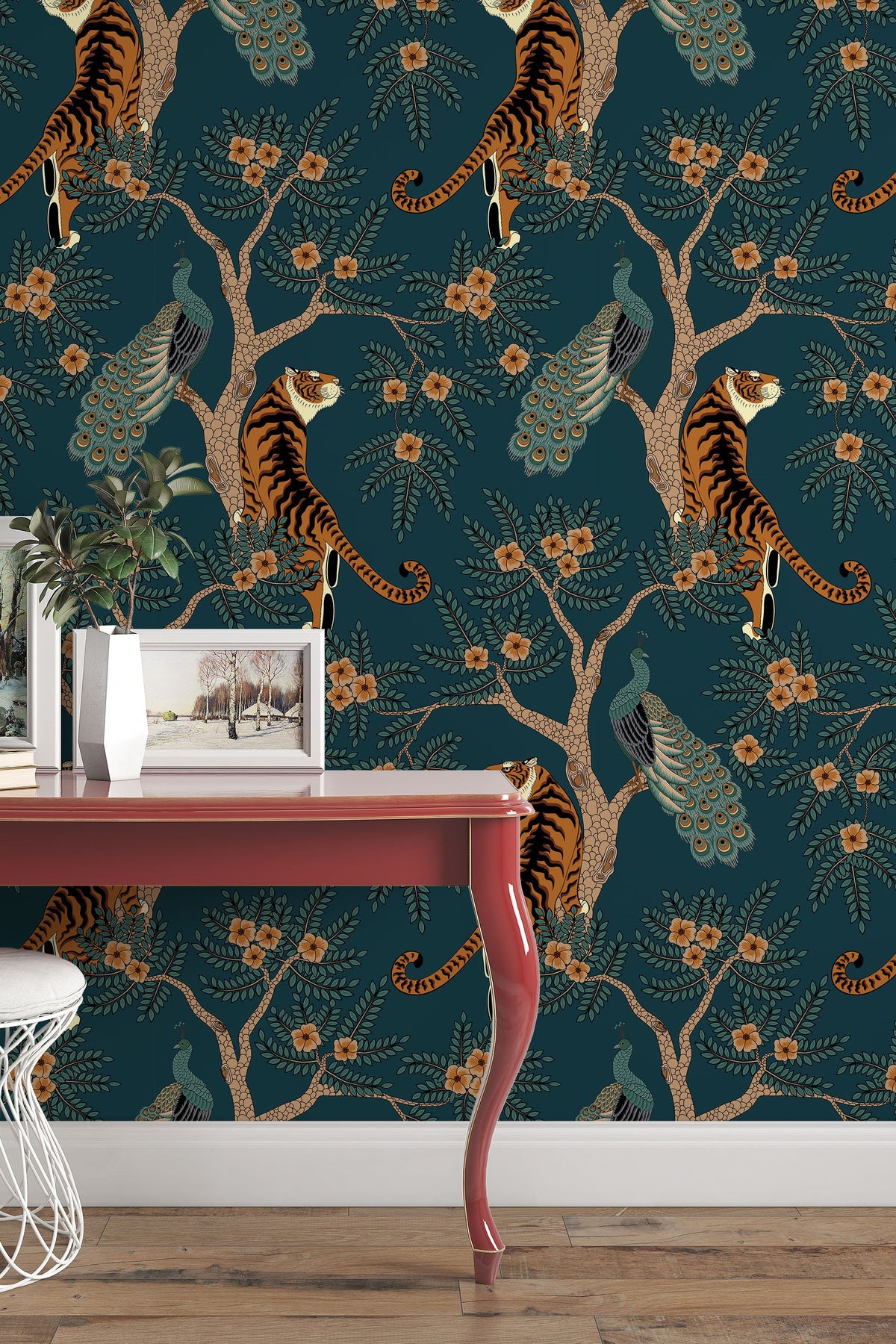 AS interior Theme Peacock Brownee Feather Wall Paper Peel and Stick Self  Adhesive Covering Living Room Bedroom Walls Master Room  Amazonin Home  Improvement