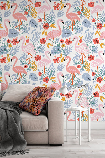 Tropical Peel And Stick Removable Wallpaper  200 Colors Choices