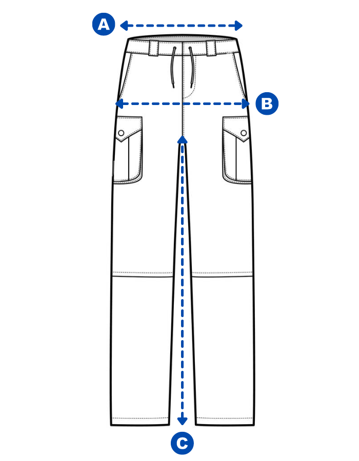 Schéma mesures pantalon