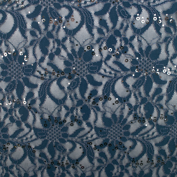 Corded lace - VIRGINIA - Grey blue – Fabricville