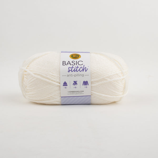 Lion Brand Basic Stitch Anti-Pilling Yarn-Skein Tones Ivory, 1