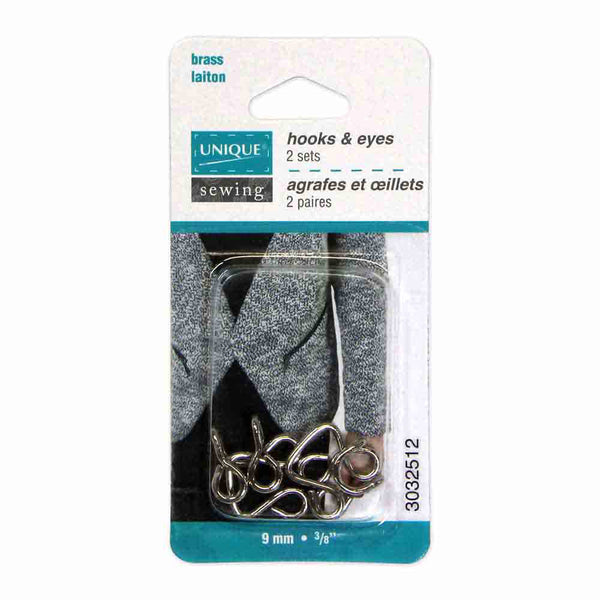 UNIQUE Hook & Eyes - Black, Silver (14 Sets) – Sewing Supply Depot