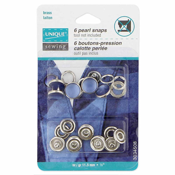 UNIQUE Sew-On Snap Fasteners - 15mm/.625in, Nickel