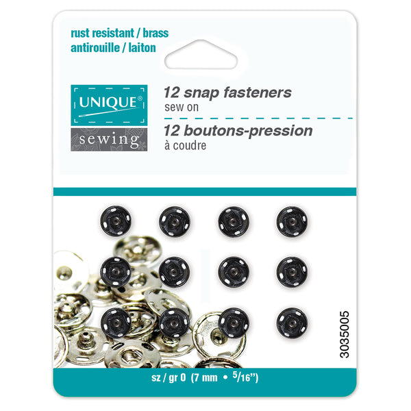 4 sew on snap fasteners 15mm, 5/8 inches - Sewing Supplies Canada