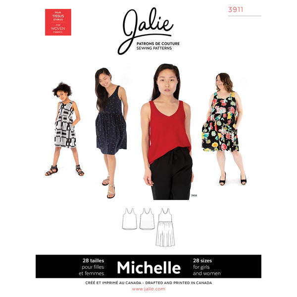 Sewing Pattern Jalie 3902 - NIKITA Workout Tank and Swing Dress