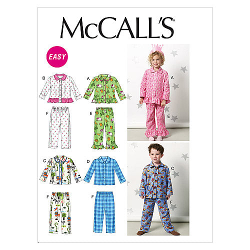 MCCALLS Pattern M7709 Girls Tops, Dresses, and Leggings Sizes 3-4-5-6