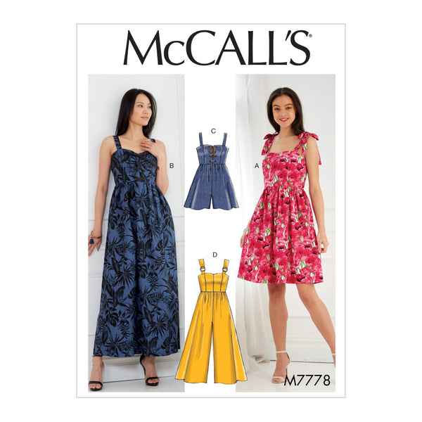 M7936 Misses'/Miss Petite Romper, Jumpsuit and Belt (size: XS-S-M) –  Fabricville