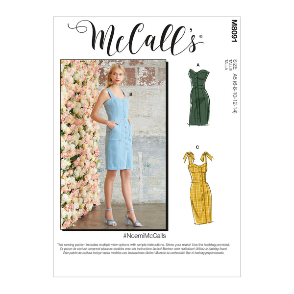 McCall's 8090 #MarinaMcCalls - Misses' Dresses & Belt