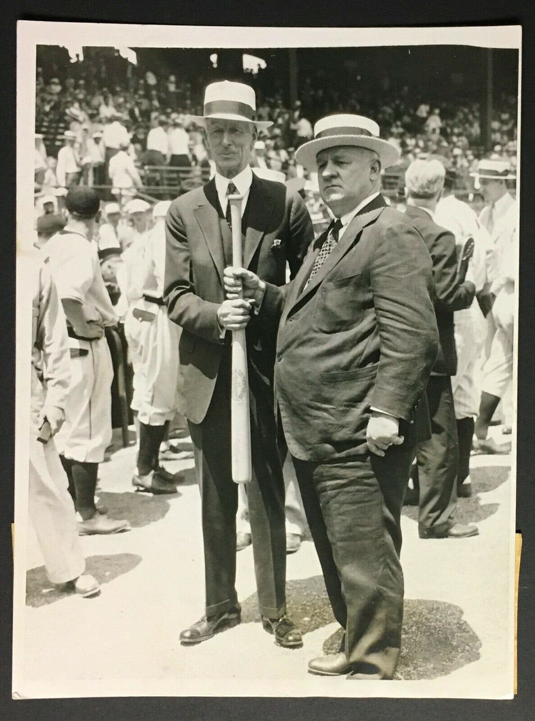 1933 1st MLB All Star Game Press Photo Connie Mack &amp; John McGraw Choos –  Glory Days Sports
