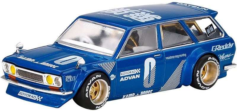 Kaido House x Mini GT 1:64 Mijo Exclusive Datsun Kaido 510 Wagon Blue