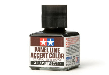 Tamiya 87131 Panel Line Accent Color 'BLACK' W/ Fine Brush 40ml Bottle