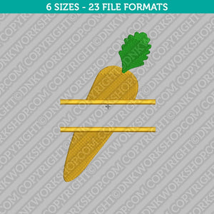 Carrot Split Monogram Frame Embroidery Design - 6 Sizes - INSTANT DOWNLOAD - DNKWorkshop