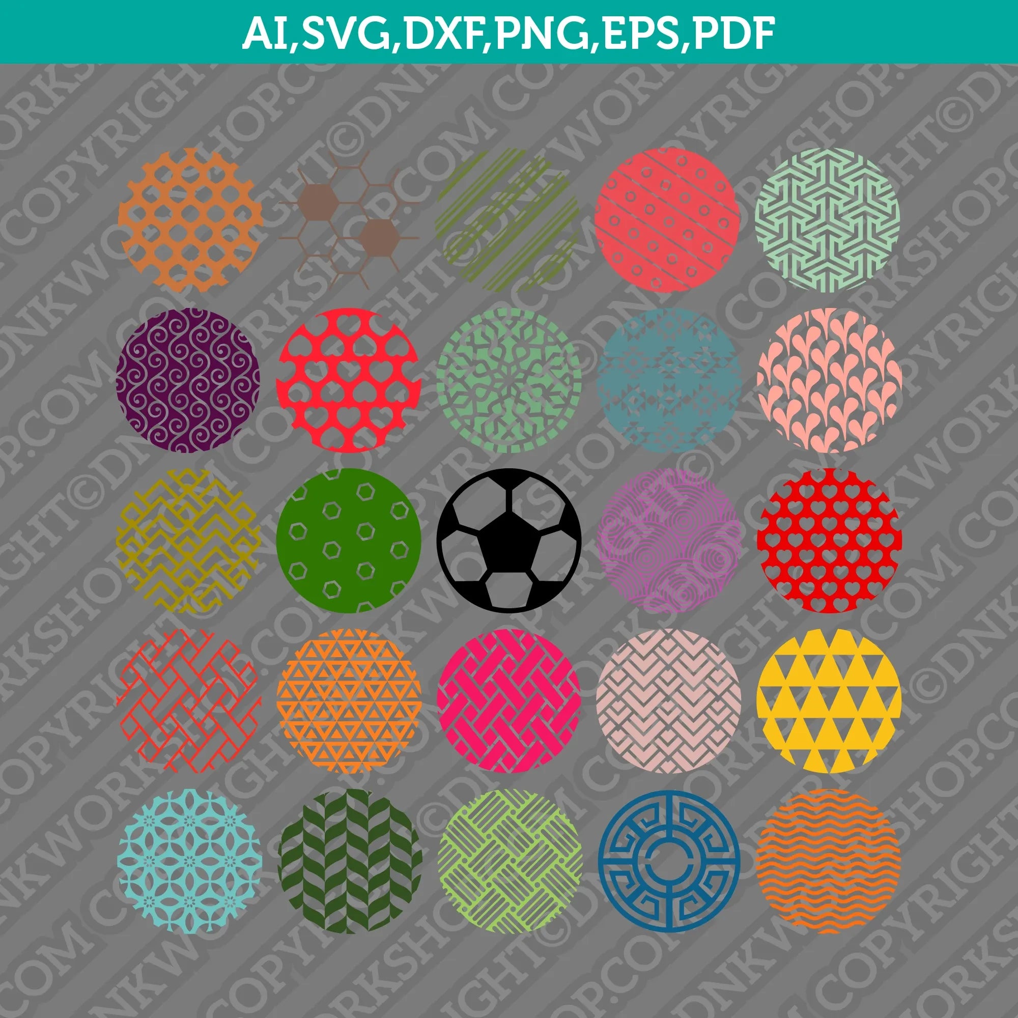 Round Circle Keychain Key Ring Template SVG Cricut Cut File Clipart