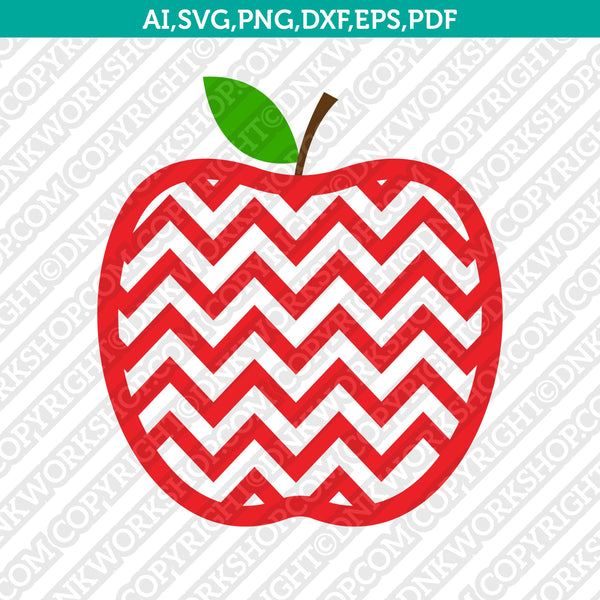 Download Apple Chevron Monogram Frame Svg Silhouette Cameo Cricut Cut File Dnkworkshop