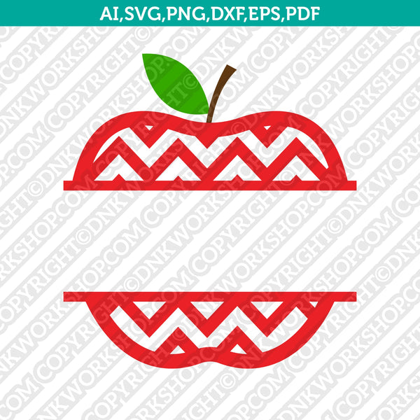 Download Apple Chevron Monogram Frame Svg Silhouette Cameo Cricut Cut File Dnkworkshop