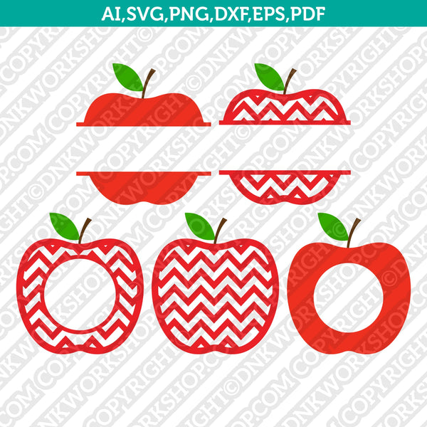 Download Apple Chevron Monogram Frame Svg Silhouette Cameo Cricut Cut File Dnkworkshop