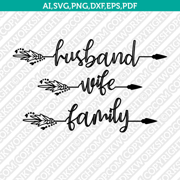 Download Family Wife Husband Arrow Boho Words Svg Cricut Cut File Clipart Png E Dnkworkshop