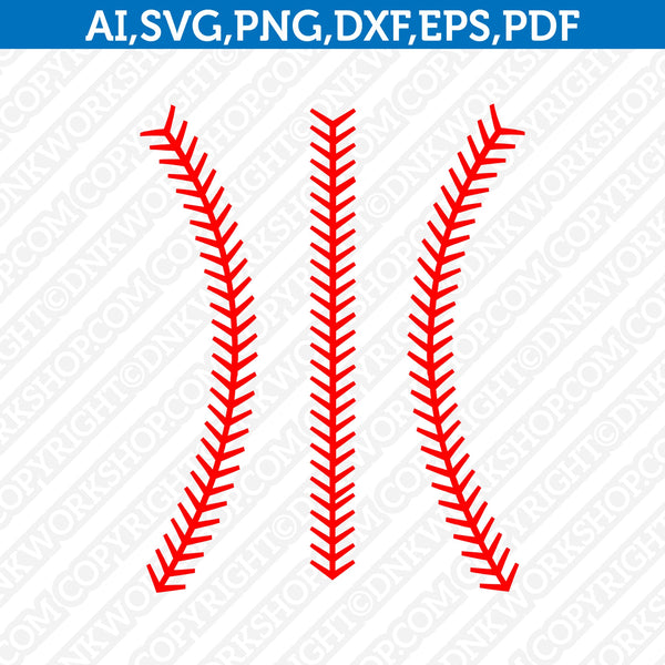 Download Baseball Stitches Laces Svg Silhouette Cameo Cricut Cut File Vector Dnkworkshop