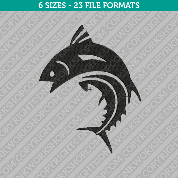 Bass Fish Jumping Fishing Monogram Embroidery Design - 6 Sizes - INSTA –  DNKWorkshop