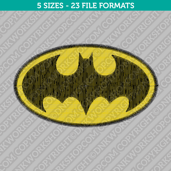 Batman Symbol Embroidery Design - 5 Sizes - INSTANT DOWNLOAD – DNKWorkshop