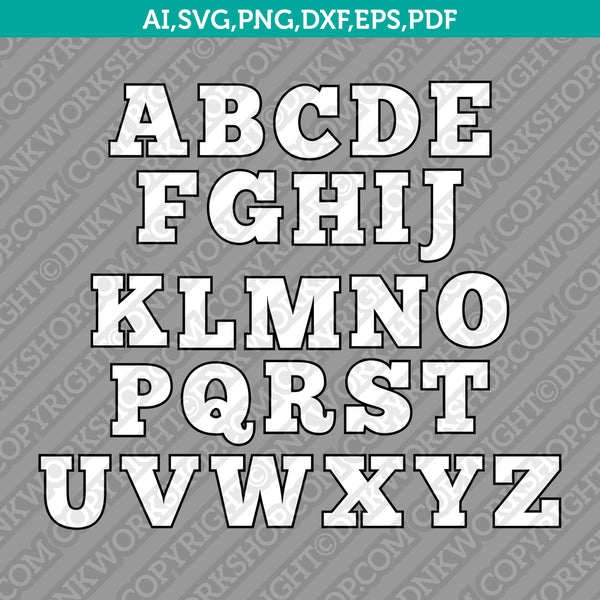 Filled Birthday Letter Fonts Alphabet SVG Vector Cricut Laser Cut File ...