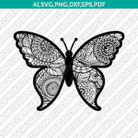 Download Butterfly Mandala Zentangle Svg Cnc Plasma Cricut Laser Cut File Dnkworkshop