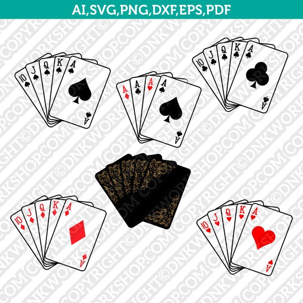 Playing Cards Svg Aces Svg Cards Clip Art Popular Svg Royal Flush Clip ...