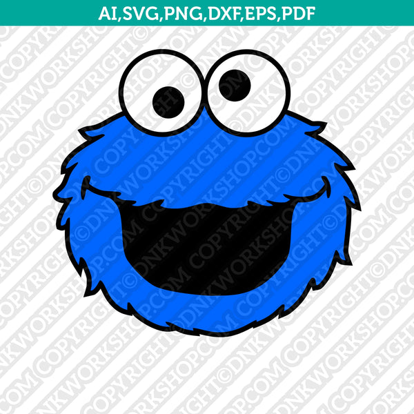 Download Elmo Cookie Monster Face Sesame Street Svg Sticker Decal Silhouette Ca Dnkworkshop