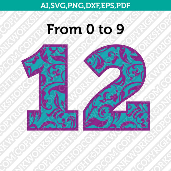 Download Distressed Numbers Svg Cut File Vector Cricut Clipart Png Dxf Eps Dnkworkshop