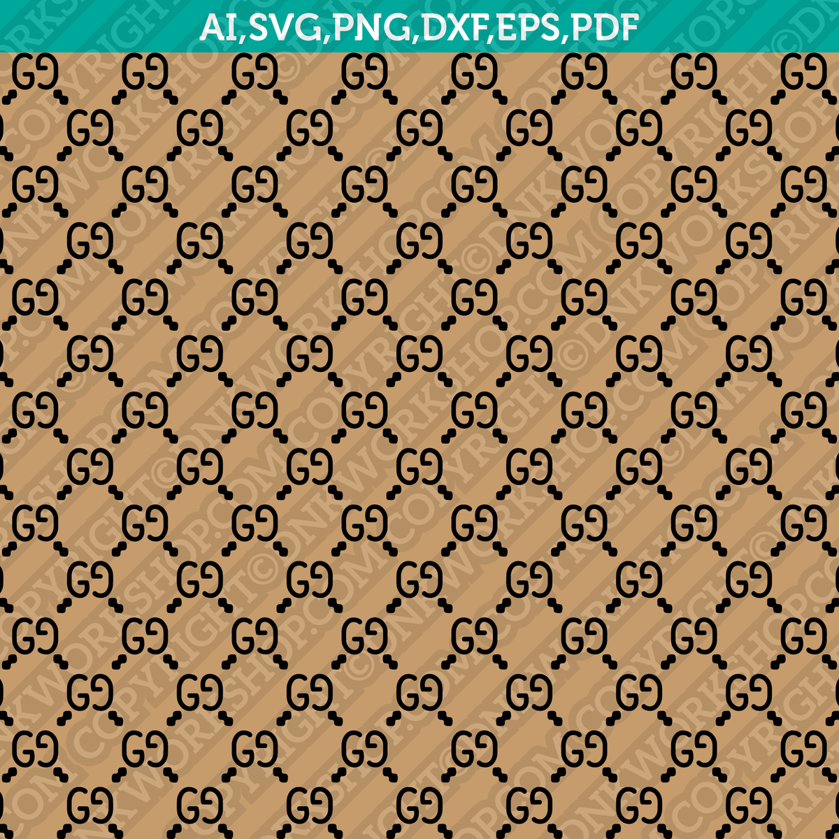 Gucci Fashion Pattern SVG Cricut Cut File Sticker Decal Clipart Png –  DNKWorkshop