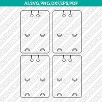 Download Keychain Display Cards Template Svg Packaging With Business Card Slot Dnkworkshop