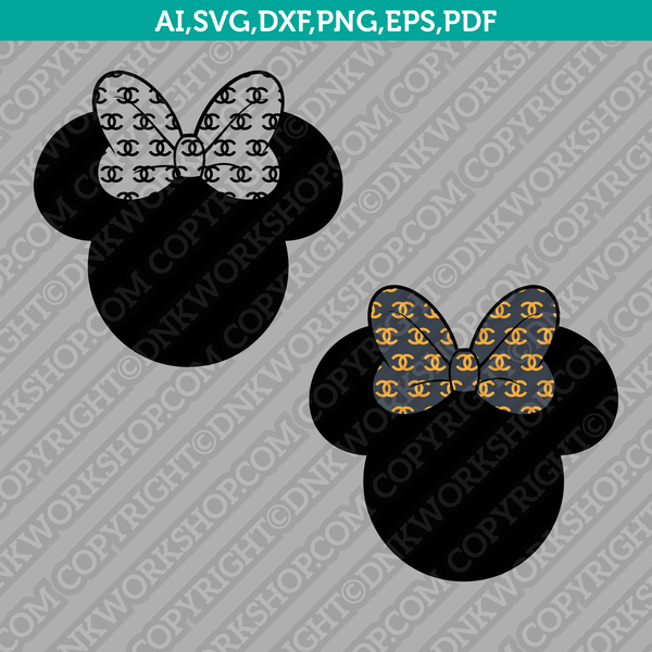 Louis Vuitton Minnie Mouse Bow SVG